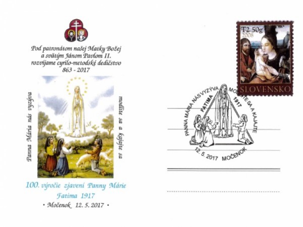 100. výročie zjavenia Panny Márie vo Fatime - Príležitostná pečiatka