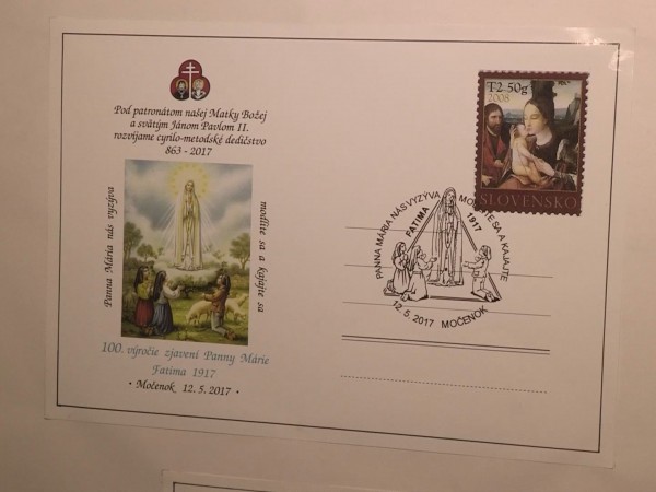 Príležitostná pečiatka - 100.  výročie zjavenia Panny Márie vo Fatime