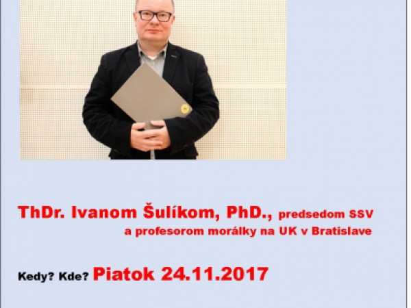 Pozvánka na farské duchovné stretnutie s ThDr. Ivanom Šulíkom, PhD.