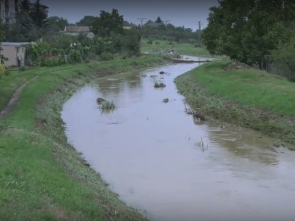 Kosenie ochrannej hrádzi vodného toku Dlhý kanál