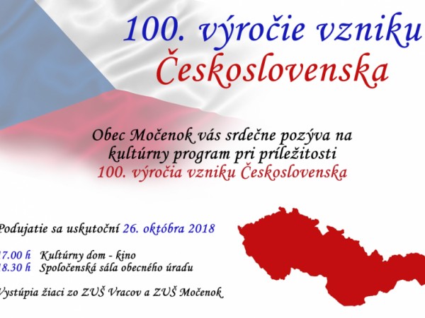 Program podujatia 100. výročia založenia Československa