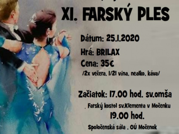 Pozvánka na XI. ročník farského plesu