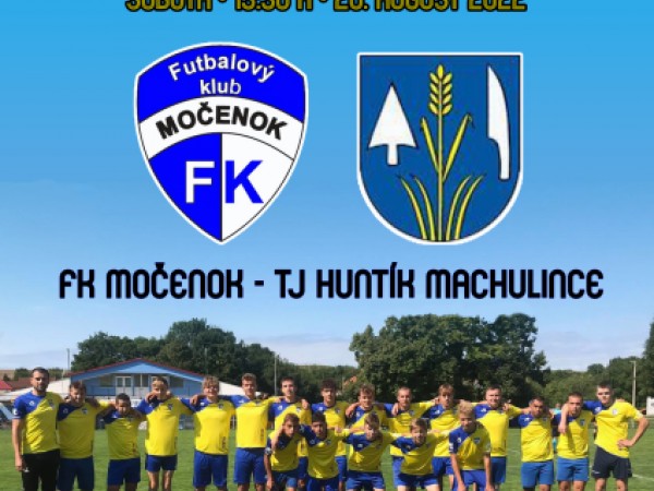 Futbalový klub Močenok pozýva na majstrovské stretnutie dorastencov dňa 20. augusta 2022