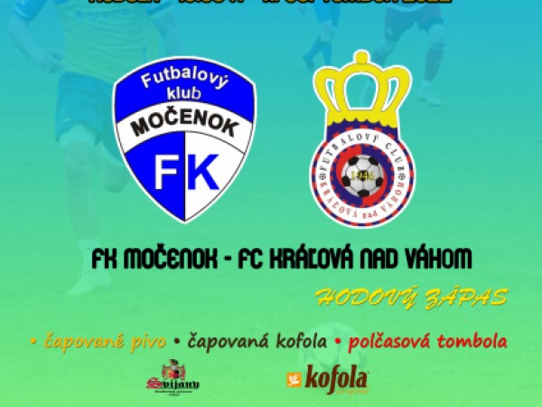FK Močenok pozýva na hodový futbalový zápas mužov