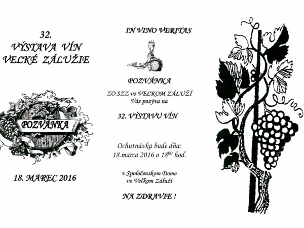 Pozvánka na výstavu vín