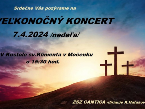 Veľkonočný koncert v kostole sv. Klimenta dňa 7. apríla 2024
