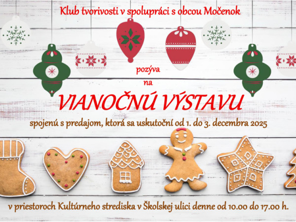 VIANOČNÁ VÝSTAVA spojená s predajom