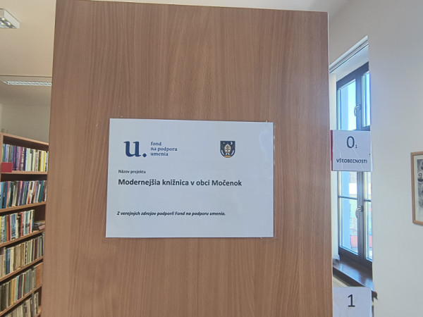 Modernejšia knižnica v obci Močenok