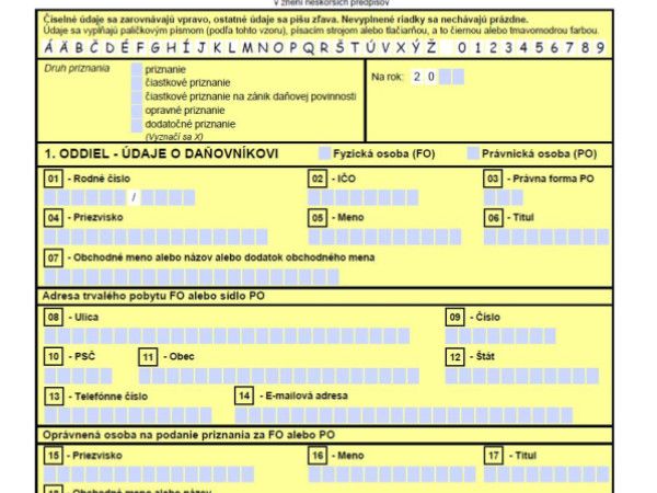 Nezabudnite na podanie daňového priznania k dani z nehnuteľností do konca januára