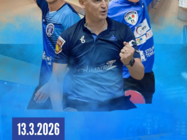 Pozvánka na posledný extraligový zápas sezóny v stolnom tenise 13. marca 2026