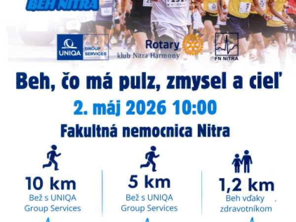 Jarný charitatívny beh Nitra: Beh čo má pulz, zmysel a cieľ