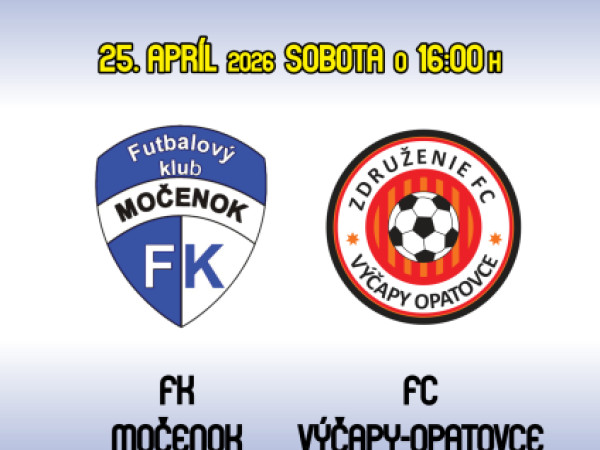 FK Močenok pozýva na zápas A-mužstva a dorastencov v sobotu a nedeľu