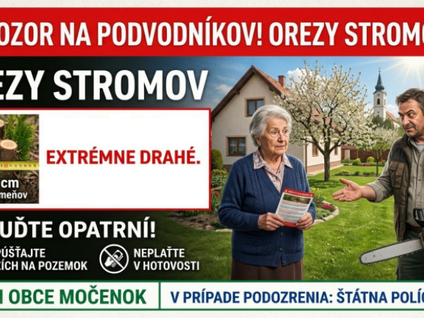 Upozornenie na podvodné konania páchaných na senioroch a neopatrených osobách