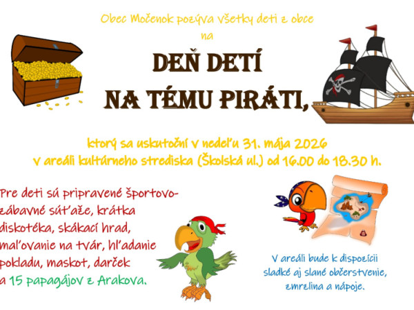 Obecný Deň detí na tému PIRÁTI