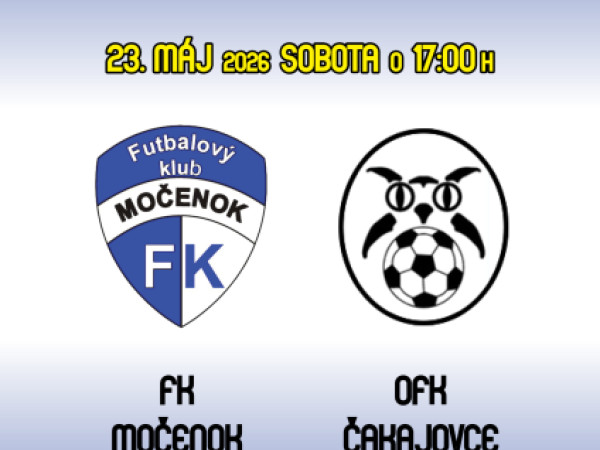 FK Močenok privíta súpera z Čakajoviec