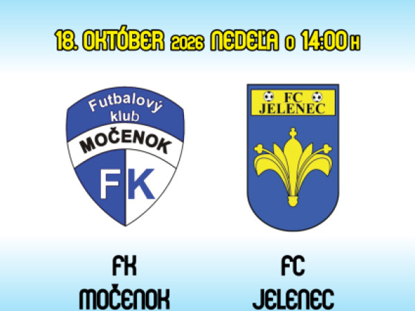 Futbalový klub Močenok vás srdečne pozýva na víkendové zápasy