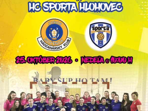 Hádzanársky klub Junior Močenok pozýva na majstrovský zápas 2.ligy dorasteniek