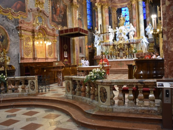 Sv. omša - celebroval vdp.  Peter Michalov v Bazilike sv. Emeráma na Nitrianskom hrade  25. 7. 2018
